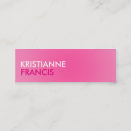 Roze twee toonminikaarten mini visitekaartje