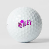 Roze Tweekleurige Ashley Naam, Golfballen (Voorkant)