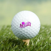 Roze Tweekleurige Ashley Naam, Golfballen (Insitu Shirt)