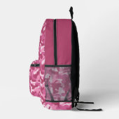 Roze tweekleurige camo monogram bedrukte rugzak (Rechts)