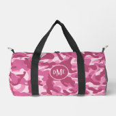 Roze tweekleurige camo monogram plunjezak (Voorkant)