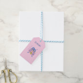 Roze Tweeling, sterrenbeeld, sterrenbeeld afdruk Cadeaulabel (Met Touw)