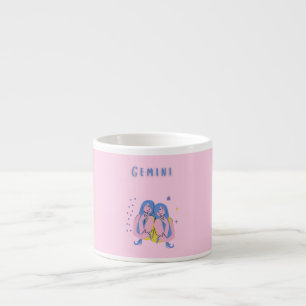 Roze Tweeling, sterrenbeeld, sterrenbeeld afdruk Espresso Kop