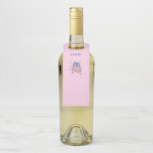 Roze Tweeling, sterrenbeeld, sterrenbeeld afdruk Flessenhanger (Op fles)