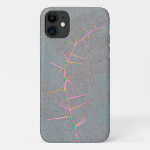 Roze Twig Gray Concrete koortsboom iPhone 11 Hoesj Case-Mate iPhone Case