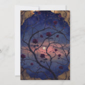 Roze Twilight Sky Bruiloft Kaart (Achterkant)
