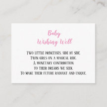 Roze Twin Baby Meisjes Wishing Well Baby shower