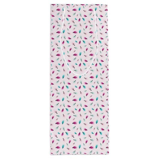 Roze Twinkle Lights Wine Gift Bag Wijn Cadeautas (Achterkant)