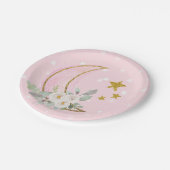 Roze Twinkle Little Star Borden Roze gender onthul Papieren Bordje (Gekanteld)