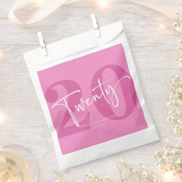 Roze Twintigste Twintigste Twintigste Verjaardagsf Bedankzakje