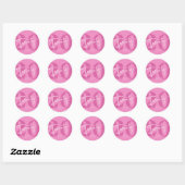 Roze Twintigste Twintigste Twintigste Verjaardagsf Ronde Sticker