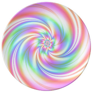 Roze Twirl Porcelein Bord groot Porselein Bord