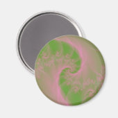 Roze Twist op Green Magnet (Voorkant / Achterkant)