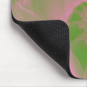 Roze Twist op Green Mousepad Muismat (Hoek)