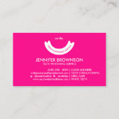 Roze twitseringsservice Minimale orale zorg Visitekaartje (Achterkant)