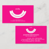 Roze twitseringsservice Minimale orale zorg Visitekaartje (Voorkant / Achterkant)
