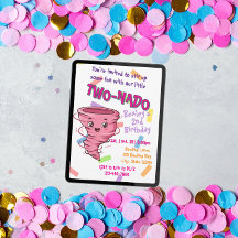 Roze TwoNado, 2e verjaardagsuitnodiging