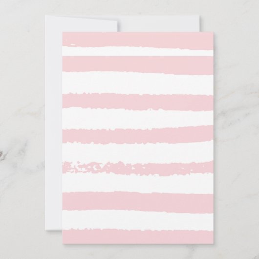 Roze Twotti Frutti Meisjes 2e Verjaardag Uitnodigi Kaart (Achterkant)