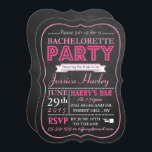 Roze Typografie Chalkboard Bachelorette Party Kaart<br><div class="desc">Trendy Pink Typografie Chalkboard Bachelorette Party Invitations.</div>