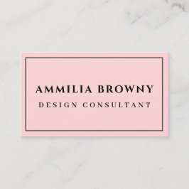 Roze typografie | Elegante Chique Vrouwelijkheid  Visitekaartje