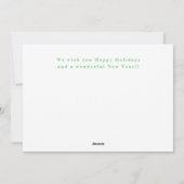 Roze typografie Kerstfoto Vakantie Kaart (Achterkant)