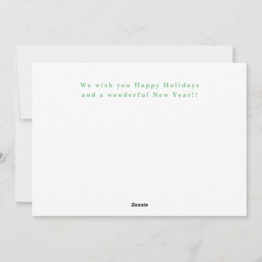 Roze typografie Kerstfoto Vakantie Kaart (Achterkant)