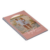 Roze Typografie Koppel Valentijnsdag Notitieboek (Rechterzijde)