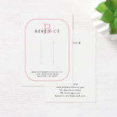 Roze Typografie Monogram Logo Haar Clips display Visitekaartje (Bureau)