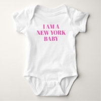 Roze typografie New York babykleding
