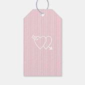 Roze  Typografie Tafelnummer Cadeaulabel (Achterkant)