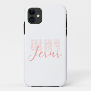 Roze Typografie verkocht aan Jesus White Case-Mate iPhone Case