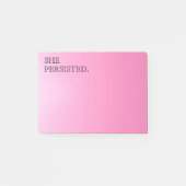 Roze Typografie "Ze bleef bestaan." Post-it® Notes (Voorkant)