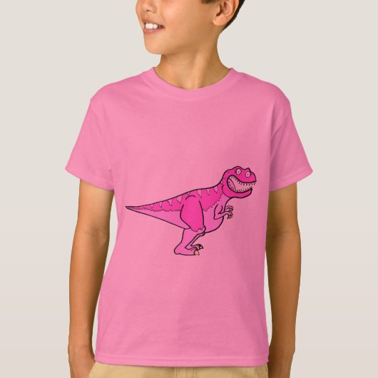 Roze Tyrannosaurus Rex T-shirt (Voorkant)