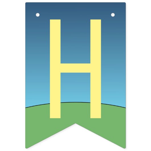 Roze UFO Alien Happy Birthday Vlaggetjes (Tweede vlag)