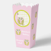Roze Uil Baby shower Bedankdoosjes (Achterkant)