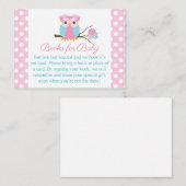 Roze uil boek aanvraag Kaart-uil boek invoegen Informatiekaartje (Voorkant / Achterkant)