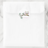 Roze Uil Dank u Stickers (Tas)