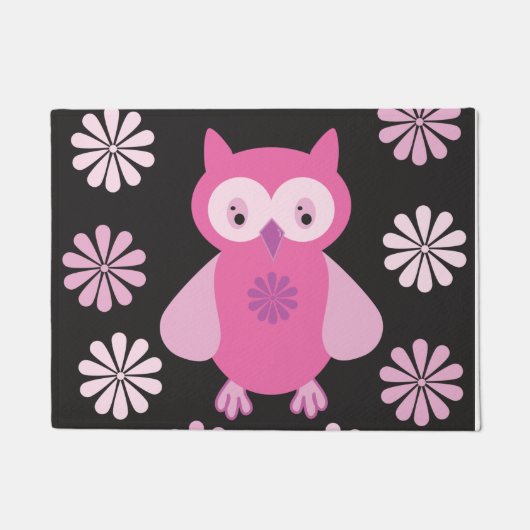 Roze uil deurmat (Voorkant)