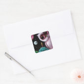 ROZE UIL JE VERJAARDAG CUPCAKE STICKER (Envelop)