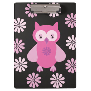 Roze uil klembord