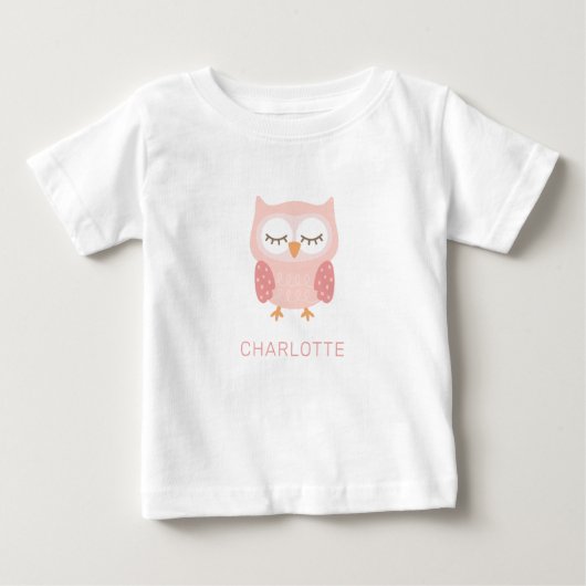 'Roze Uil', leuke, op maat gemaakte pyjama  (Voorkant)