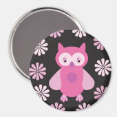 Roze uil magneet (Voorkant / Achterkant)