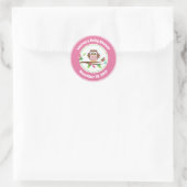 Roze Uil Meisje Baby shower Favor Stickers (Tas)