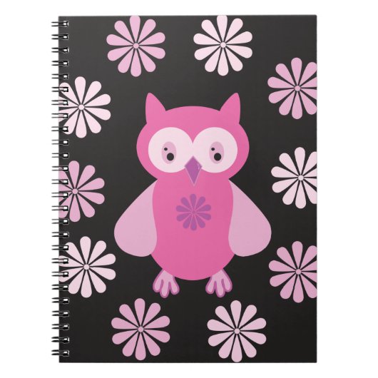 Roze uil notitieboek (Voorkant)