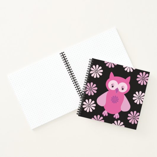 Roze uil notitieboek (Binnen)