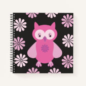 Roze uil notitieboek (Voorkant)
