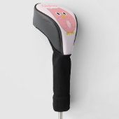 Roze Uil Ontwerp Golfheadcover (Schuin)