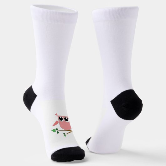 Roze Uil Soks Sokken (Gebogen)