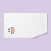 Roze Uilen Ontwerp Monogram Bad Handdoek (Handdoek)
