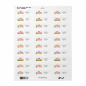 Roze Uilen Ontwerp Retouradres Etiket (Full Sheet)